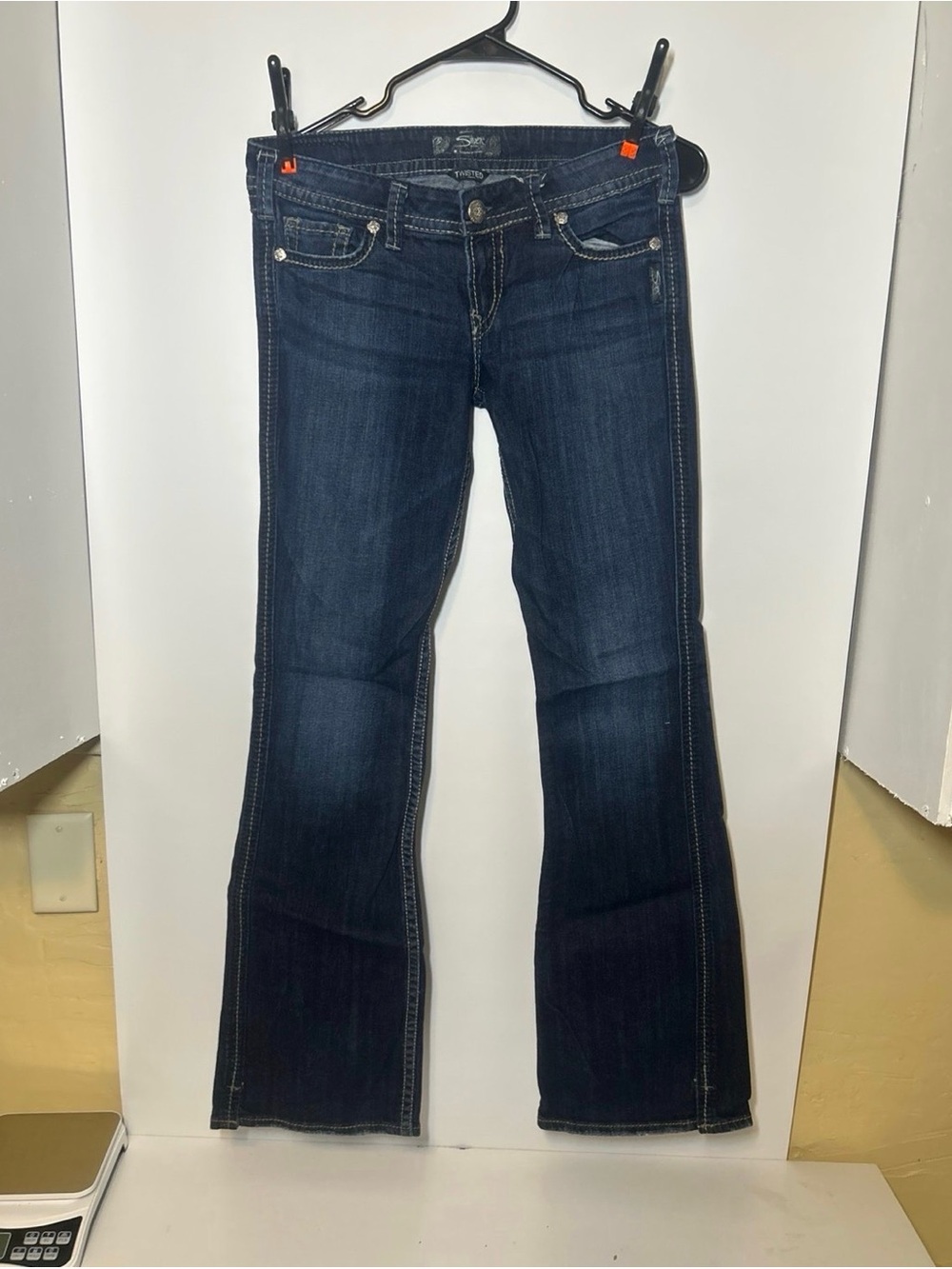 Dark Wash Women's Bootcut Jeans - silver 27x33